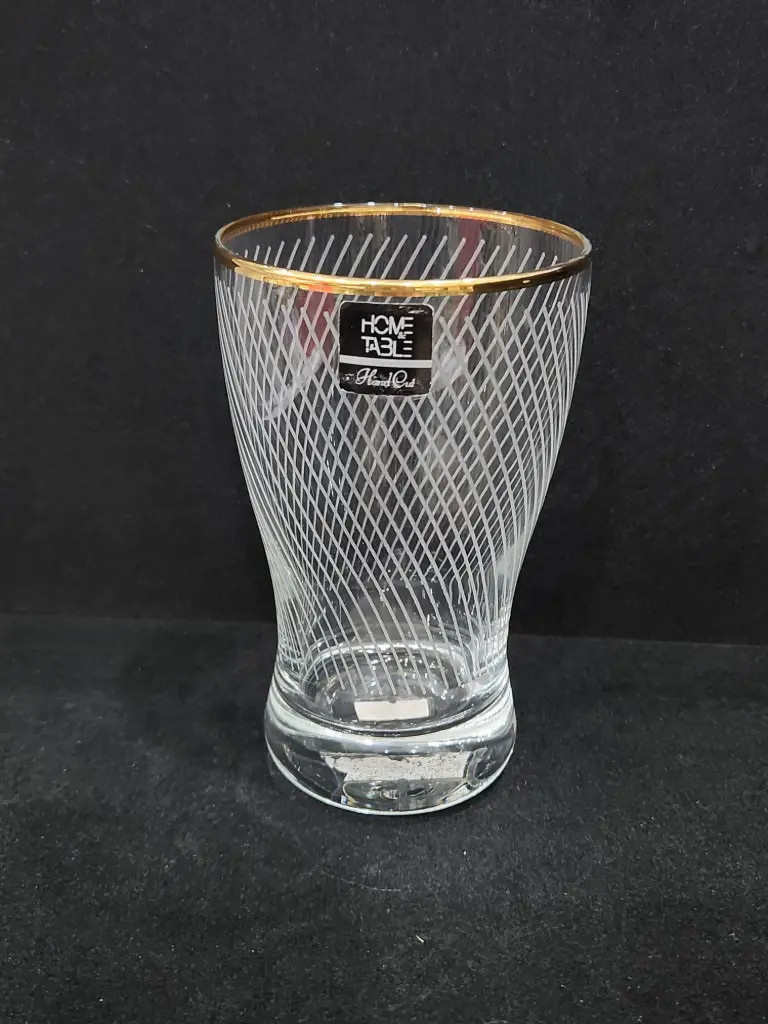 Glass Tumbler Golden 6 Pieces