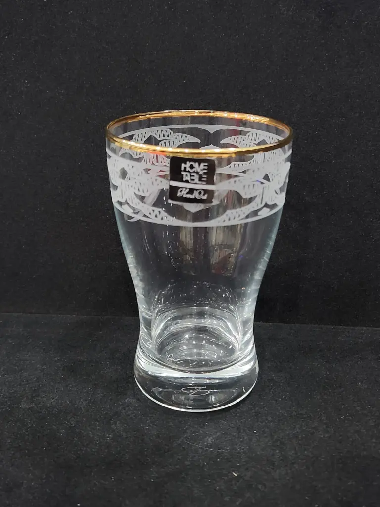 Glass Tumbler Golden 6 Pieces 