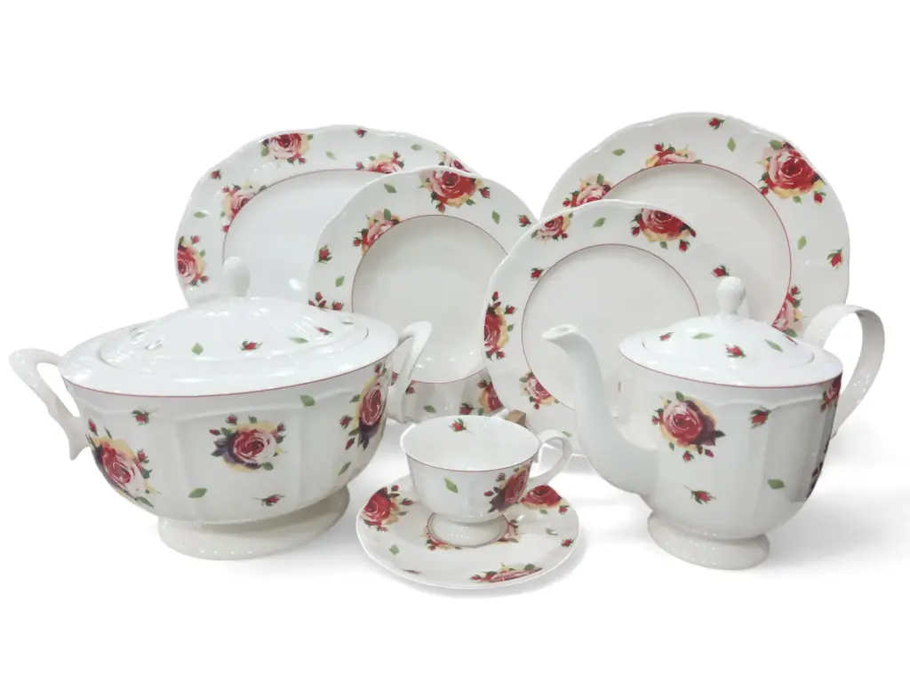 Dinner Set Imperial Collection Thailand Hi Tech Ceramic 85 pieces 12 person