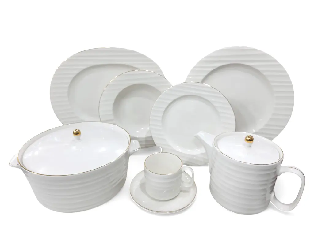 Dinner Set Imperial Collection Thailand Hi Tech Ceramic 85 pieces 12 person