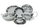 Dinner Set Bone China An Evening in Paris 61 pieces 8 person