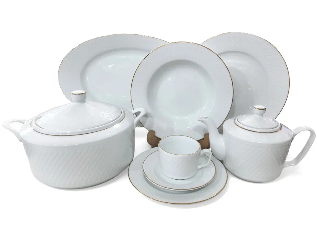 Dinner Set Bone Zarin Iran 85 pieces 12 person