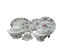Dinner Set Queen Elizabeth Royal Bone China 61 pieces 8 person