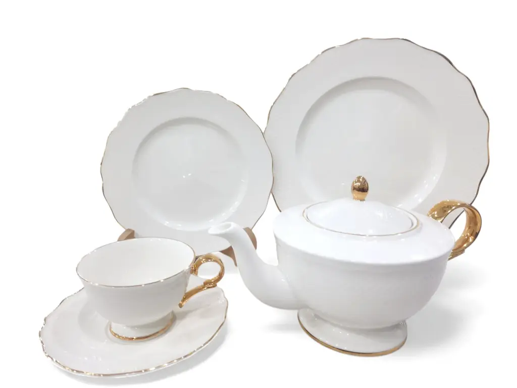 Tea Set Imperial Collection Thailand Hi Tech Ceramic 24 Pieces 6 Person 