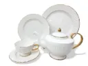 Tea Set Imperial Collection Thailand Hi Tech Ceramic 24 Pieces 6 Person   