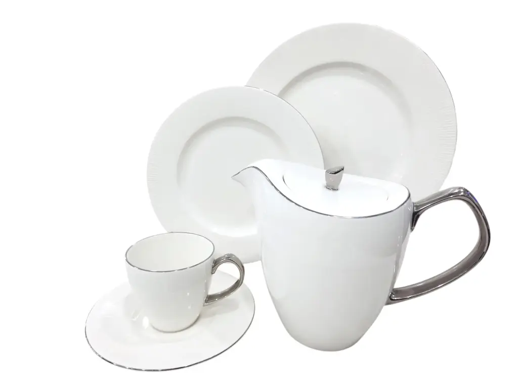 Tea Set Imperial Collection Thailand Hi Tech Ceramic 24 Pieces 6 Person    