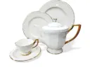 Tea Set Imperial Collection Thailand Hi Tech Ceramic 24 Pieces 6 Person       