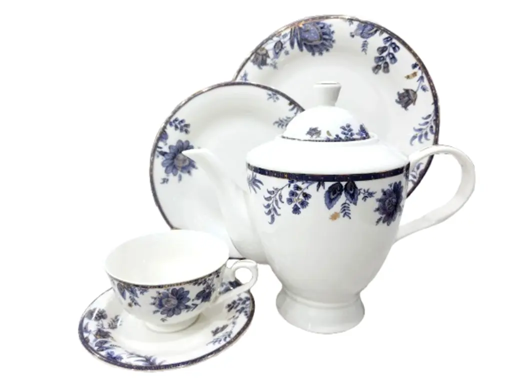 Tea Set Bone China Yamatos Collection 24 Pieces 6 Person 