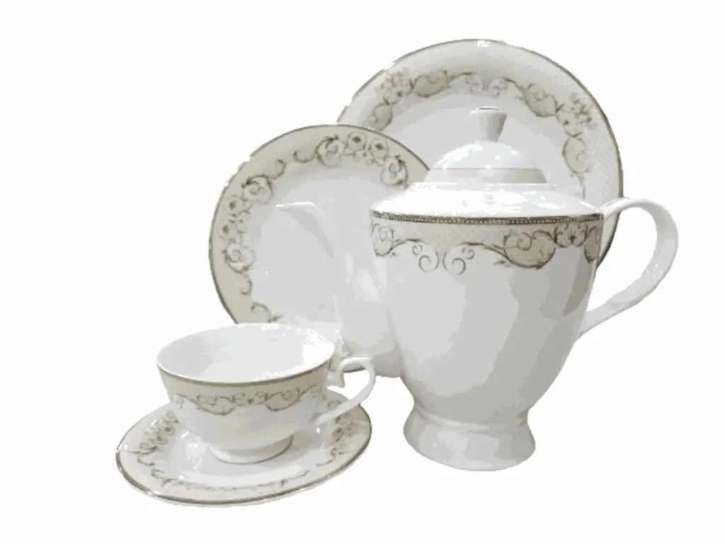 Tea Set Bone China Yamatos Collection 24 Pieces 6 Person 