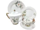 Tea Set Bone China 24 Pieces 6 Perosn
