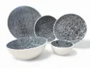 Danny Home Plate Set Stone Ware  25 Pieces 6 Person