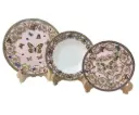 Plate Set Bone China 18 Pieces 6 Person