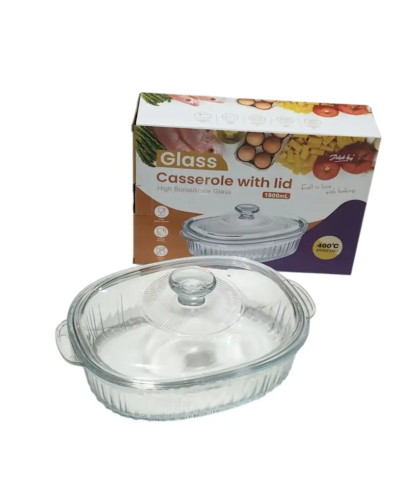 DK Glass Casserole with lid 1800ml