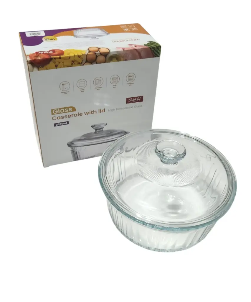 DK Glass Casserole with lid 2200ml