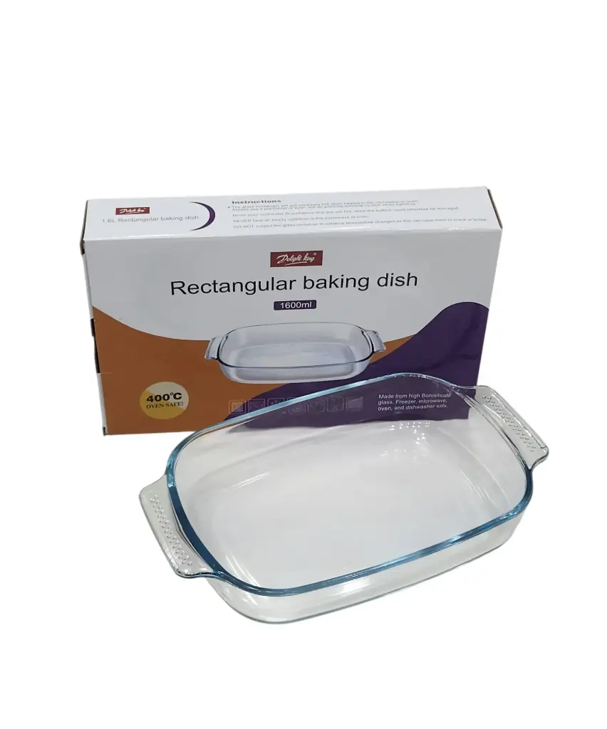 DK Glass Rectangular Dish 1600ml