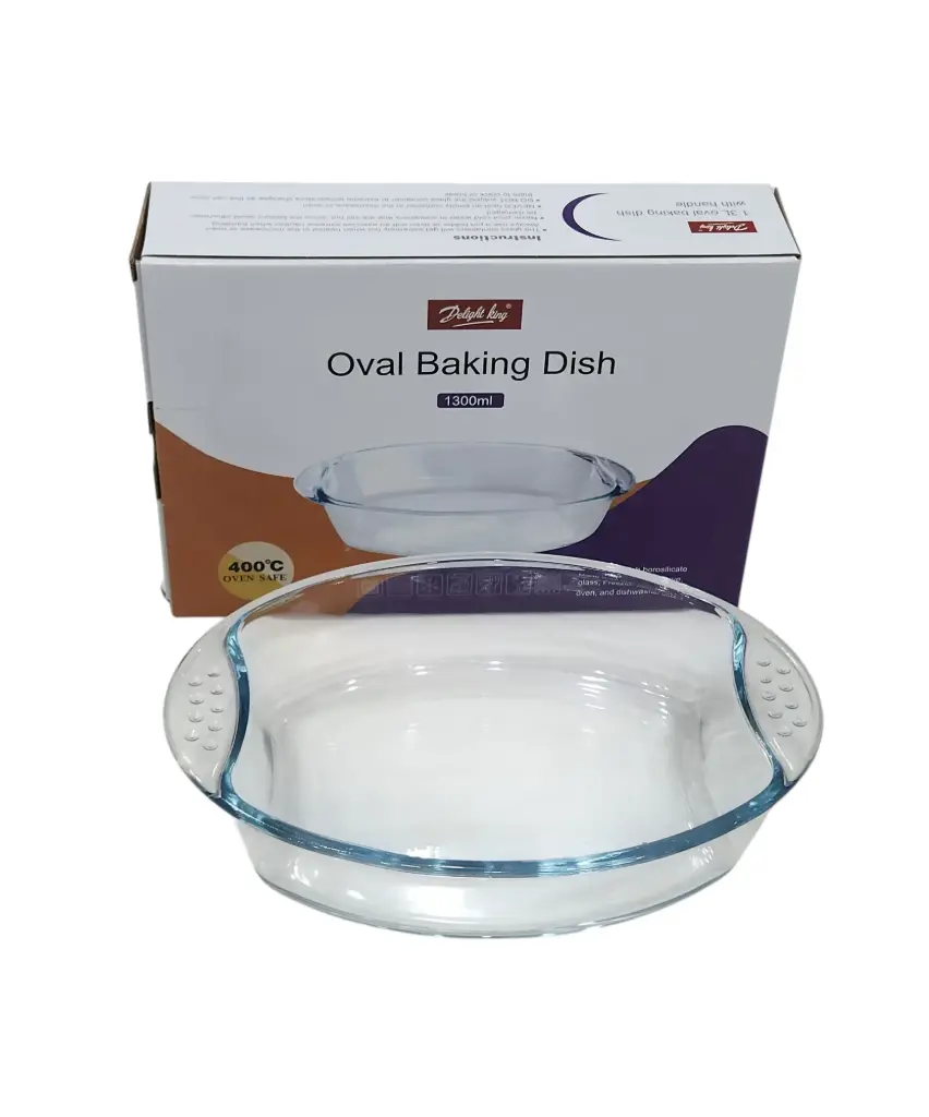 DK Glass Oval Dish 1300ml 