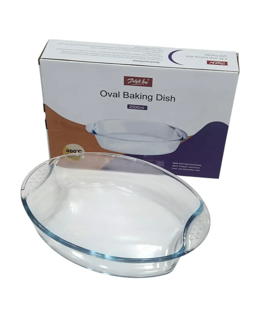 DK Glass Oval Dish 2000ml 