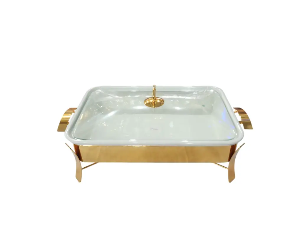 Brilliant  Food Warmer with Golden Stand 16"  