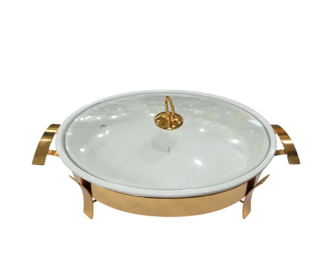 Brilliant  Food Warmer with Golden Stand  