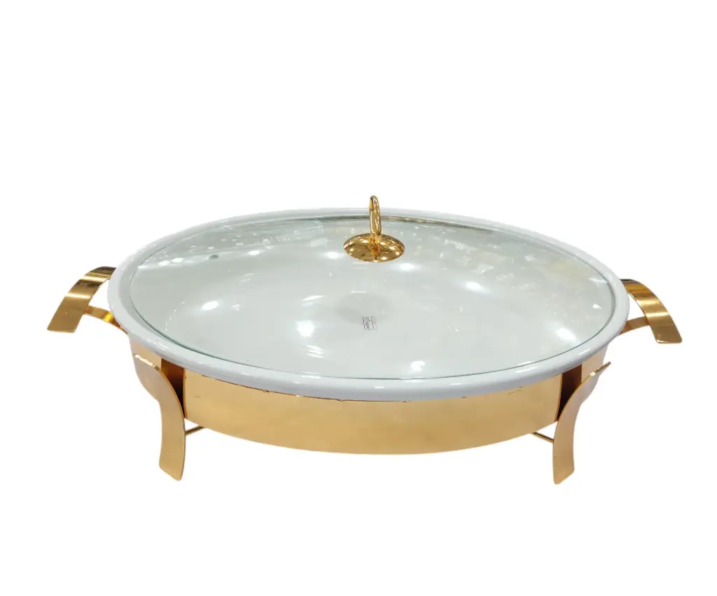 Brilliant  Food Warmer with Golden Stand  