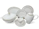 Dinner Set Bone China Yamatos Japan 85 pieces 12 person