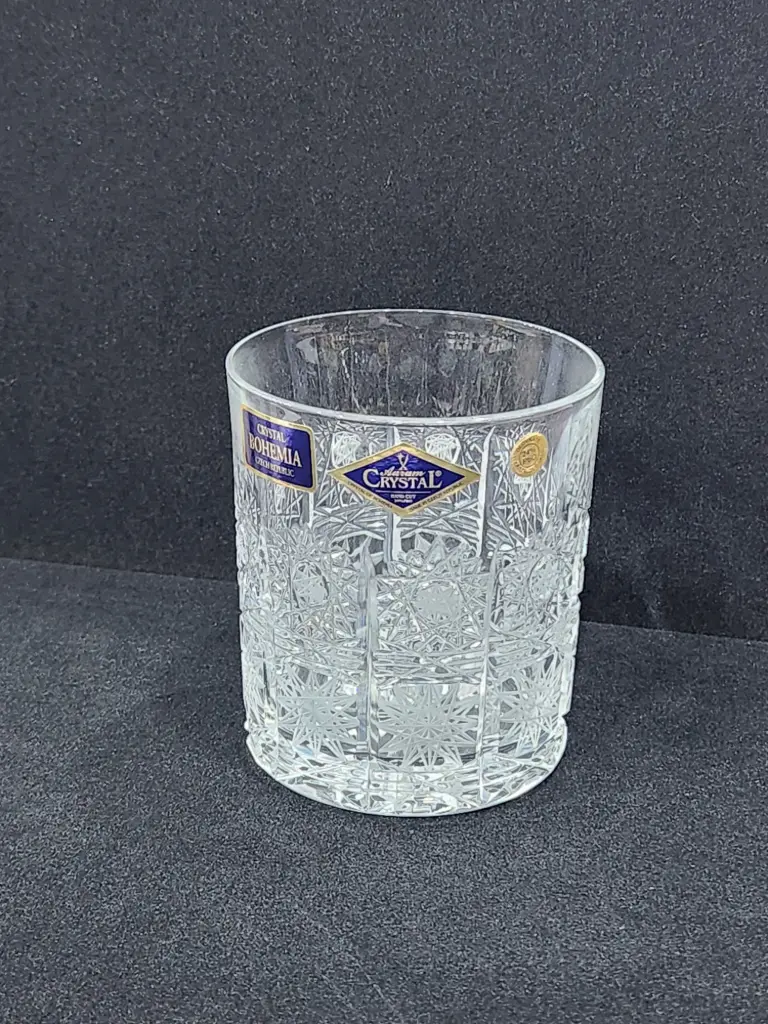 Bohemia Crystal Glass Hand Cut 6pcs 