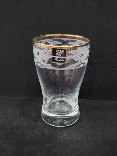 Glass Tumbler Golden 6 Pieces 