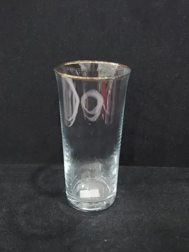 Glass Tumbler Golden 6 Pieces 