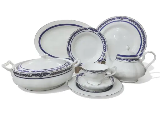 [YS004/45] Dinner Set Bone China Elegant Style 61 pieces 8 person