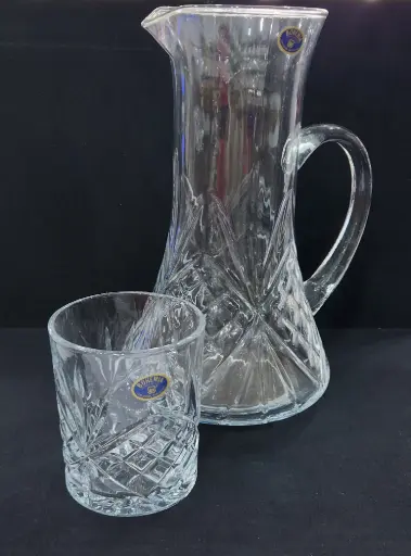 [85/30010249] Water Set Bohemia Copy China Crystal 7pcs 