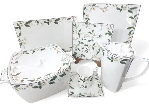 [HP003] Dinner Set Bone China Elegant Style  85 pieces 12 person