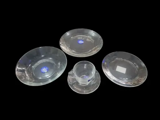 [135/35]  Plate Set Duralex France 24 pcs 6 Person 
