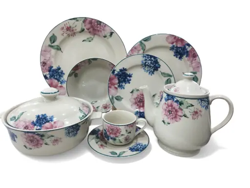 [Spring/100] Dinner Set The White House Stoneware 85 pieces 12 person