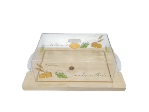 [55/240508] Wooden Cheez & Pastry Tray with Acrylic Cover 