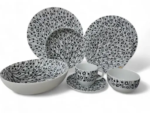 [0136/75] Dinner Set The White House Stoneware 52 pieces 8 person