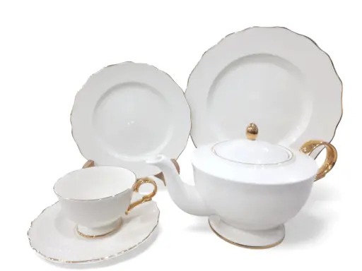 [Viva/GL] Tea Set Imperial Collection Thailand Hi Tech Ceramic 24 Pieces 6 Person 