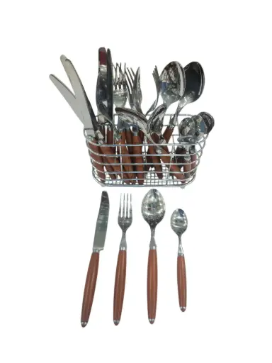 [480] Cutlery Set with stand 24 Pcs 6 Person 