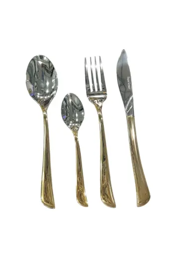 [220] Cutlery Set with Box Elegant 24 Pcs 12 Person 