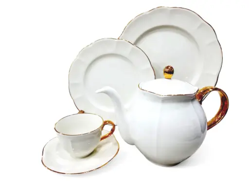 [New Ritz /GL] Tea Set Imperial Collection Thailand Hi Tech Ceramic 24 Pieces 6 Person        