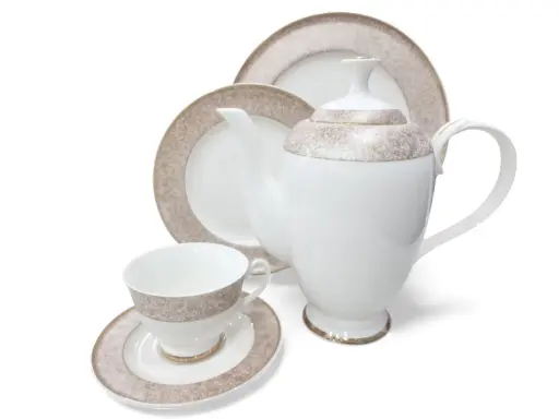[Tsarina] Tea Set Bone China Yamatos Collection 24 Pieces 6 Person