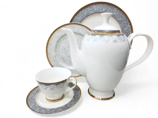 [Jasmine/T] Tea Set Bone China Yamatos Collection 24 Pieces 6 Person