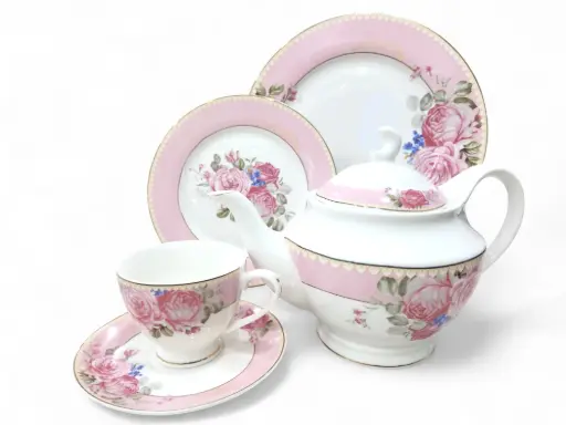 [7049/21] Tea Set Bone China Queen Elizabeth 24 Pieces