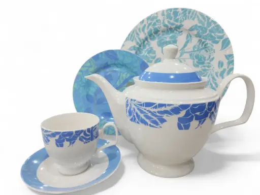 [B-18065/21] Tea Set Bone China Queen Elizabeth 24 Pieces