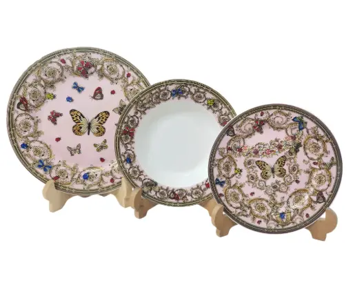 [481] Plate Set Bone China 18 Pieces 6 Person