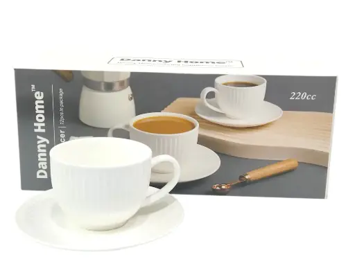 [70/2001011/6pcs] Cup Soccer Bone China Danny Home 220 CC