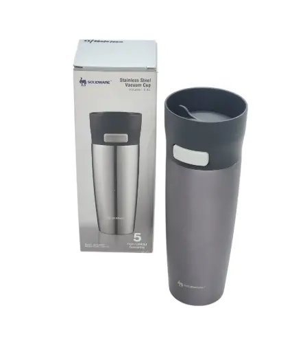 [101113/55/26010..] Stainless Steel Vacuum Cup 0.4L Solidware 