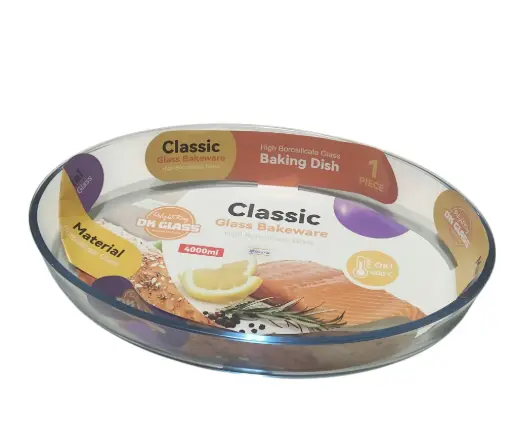 [38/15010/5120] DK Glass Ovel Dish 4000ml