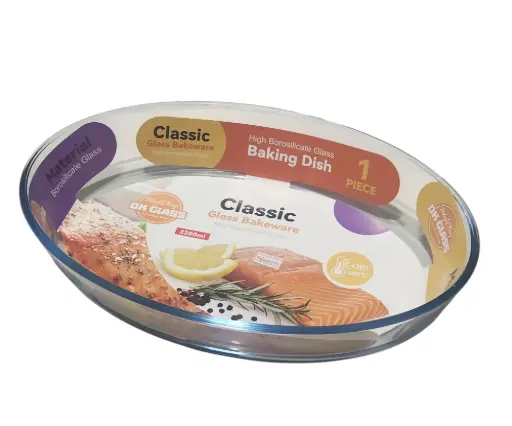 [32/11010/5121] DK Glass Ovel Dish 3200ml