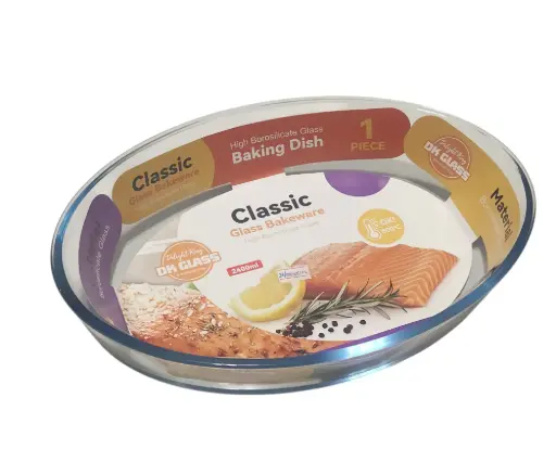 [26/91/010/5122] DK Glass Ovel Dish 2400ml