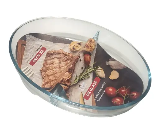 [32/15055301] DK Glass Partition Dish Rectangular 2.2L